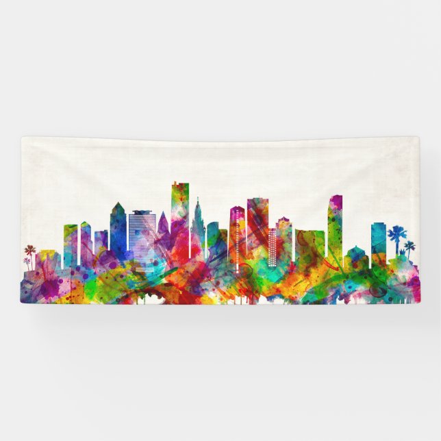 Miami Florida Skyline Banner (Horizontal)