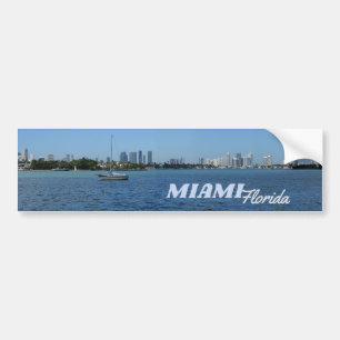 Miami, Florida Skyline Bumper Sticker