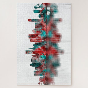 Miami Florida Skyline Jigsaw Puzzle