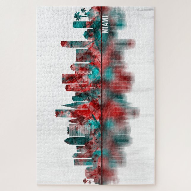 Miami Florida Skyline Jigsaw Puzzle (Vertical)