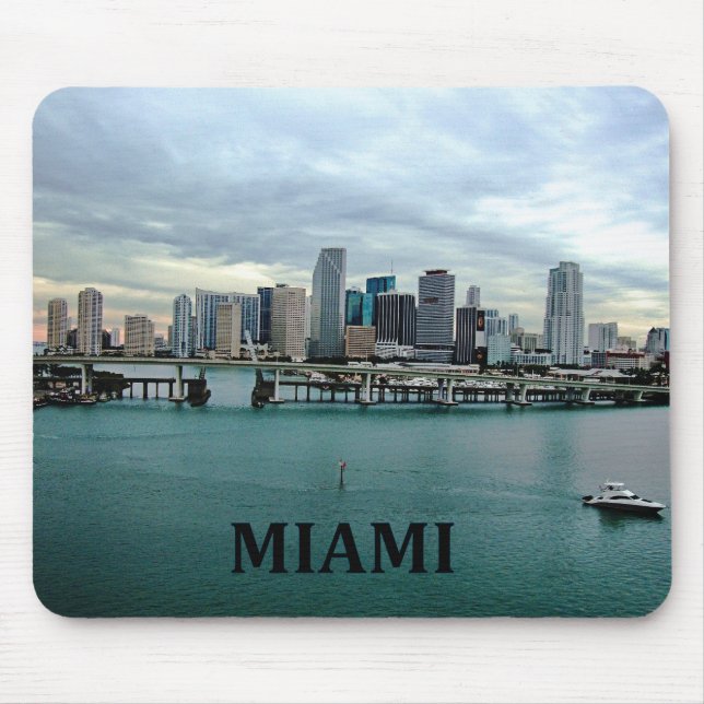 Miami Florida Skyline Mouse Mat (Front)