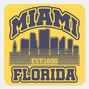 Miami,Florida Square Sticker