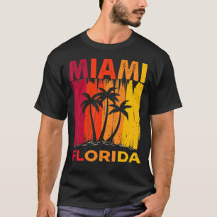 Miami Florida Sunset I Love Miami Beach Souvenir T-Shirt