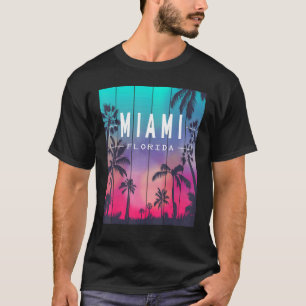 Miami Florida Sunset  I Love Miami Beach Souvenir T-Shirt