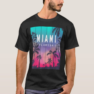 Miami Florida Sunset I Love Miami Beach Souvenir T-Shirt
