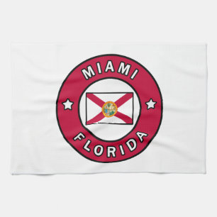 Miami Florida Tea Towel