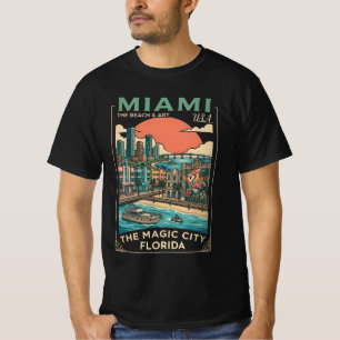 Miami, Florida, the enchanting city - a beach T-Shirt