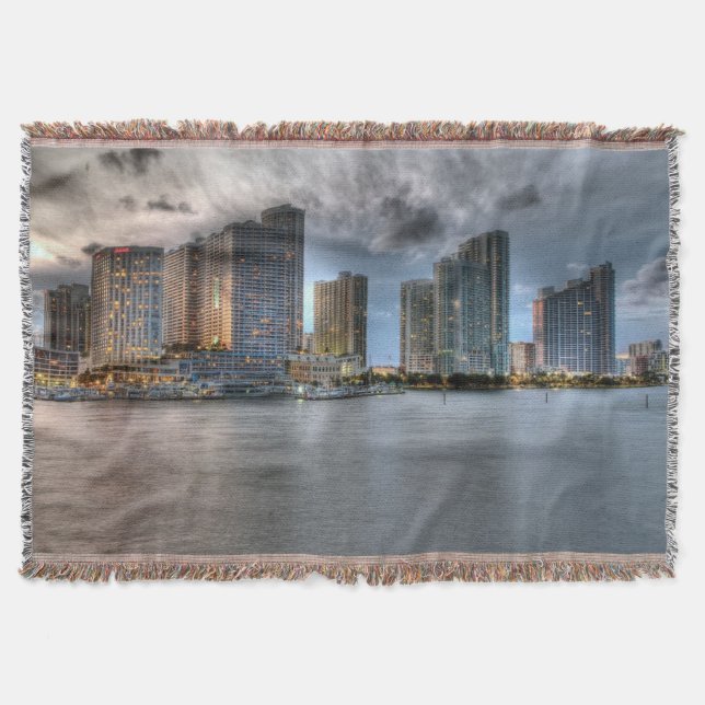 Miami, Florida Throw Blanket (Front)