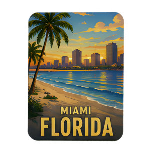Miami Florida Travel Gift Magnet