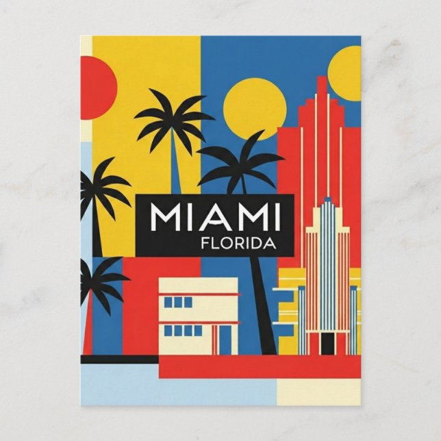 Miami Florida Travel Postcard (Front)