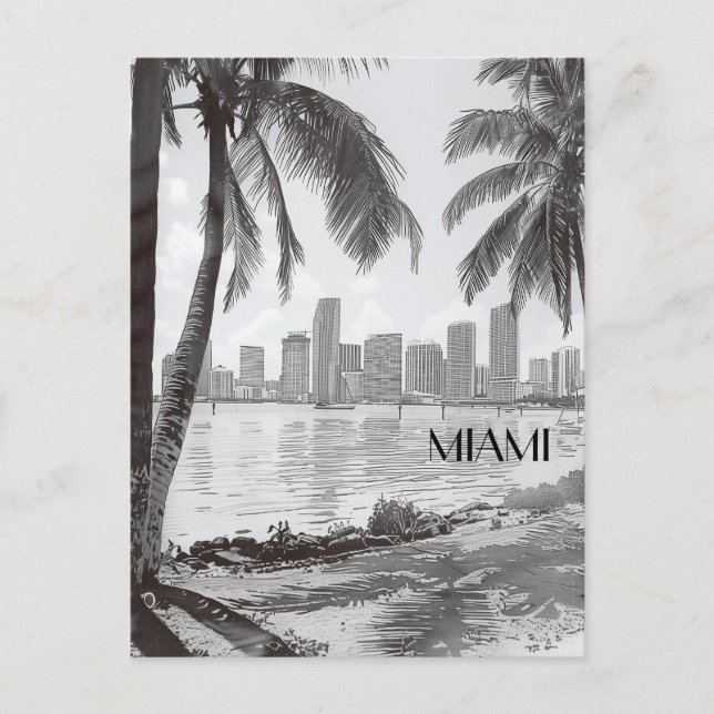 Miami Florida Travel Postcard (Front)