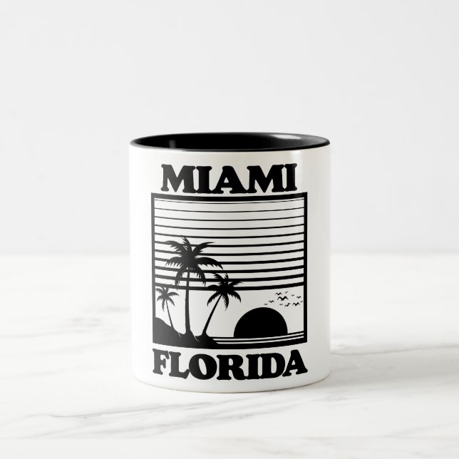 Miami,Florida Two-Tone Coffee Mug (Center)