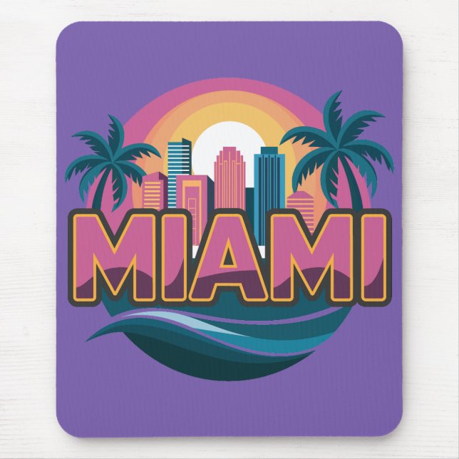 Miami Florida United States Mouse Mat (Front)