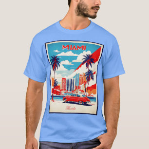 Miami Florida United States of America Tourism Vin T-Shirt