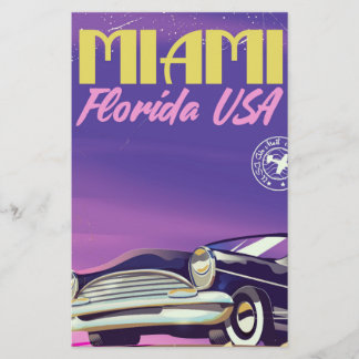 Miami Florida USA vintage poster Stationery
