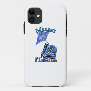 Miami Florida Vacation Tribal Stingray Beach iPhone 11 Case