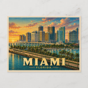 Miami Florida Vintage Travel Postcard