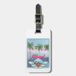 Miami Florida Vintage travel poster Luggage Tag