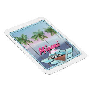 Miami Florida Vintage travel poster Magnet