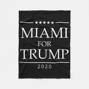 Miami For Trump Vote President Hispanic Latino Flo Fleece Blanket