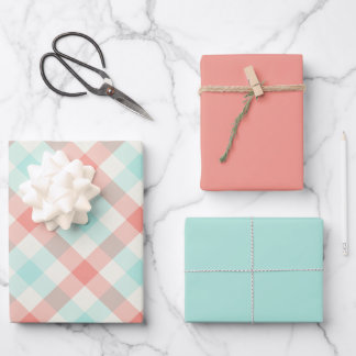 Miami Gingham Wrapping Paper Sheet