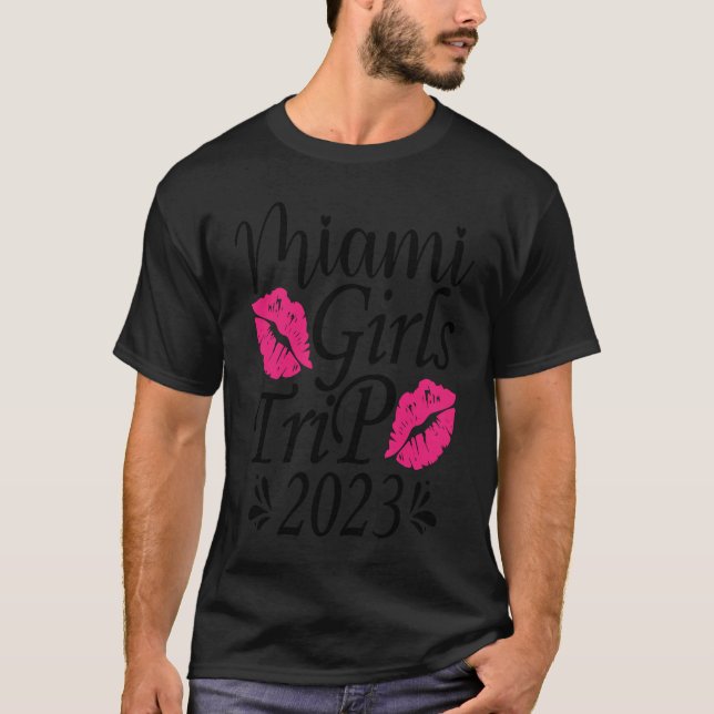 Miami Girls Trip 2023 Bachelorette Party T-Shirt (Front)