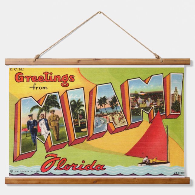 Miami Greeting Hanging Tapestry (Front)