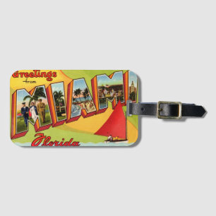 Miami Greeting Luggage Tag