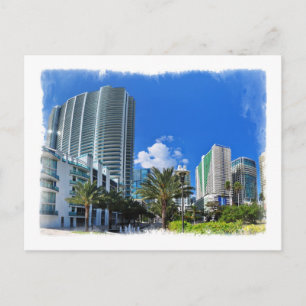 Miami high rise buildings - Postcard