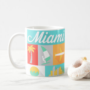 Miami Icons Souvenir USA  American States Mug
