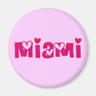 Miami in Hearts Magnet
