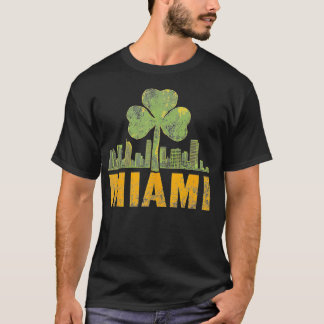 Miami Irish St Patricks Day Saint Paddys Shamrock  T-Shirt