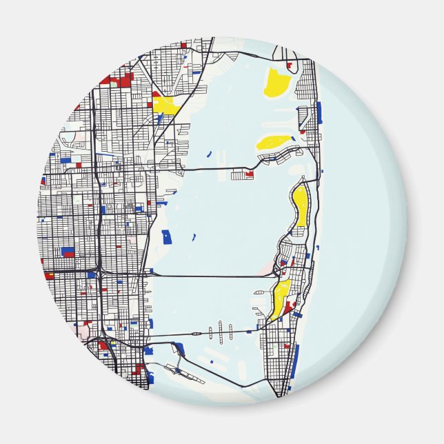 Miami map magnet (Front)