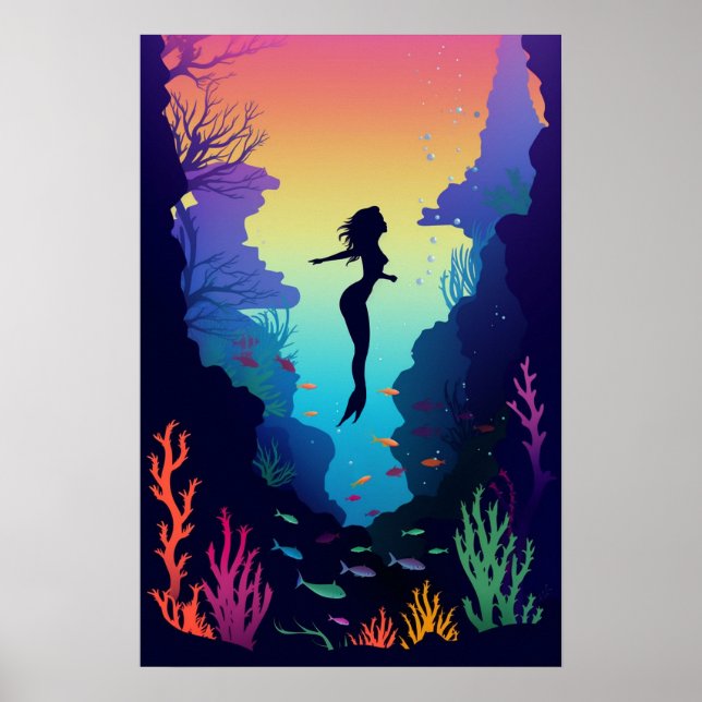 Miami mermaid poster (Front)
