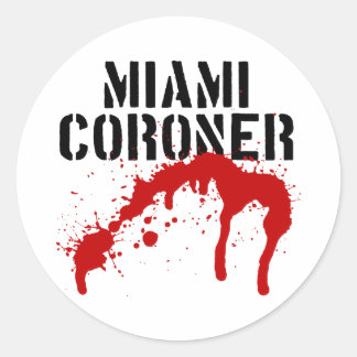 Miami Metro PD Coroner Classic Round Sticker