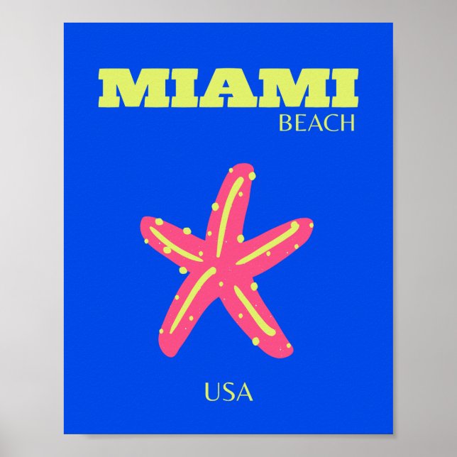 Miami, Miami Beach, Preppy Room, Blue Poster (Front)