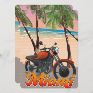 Miami Motorbike travel poster