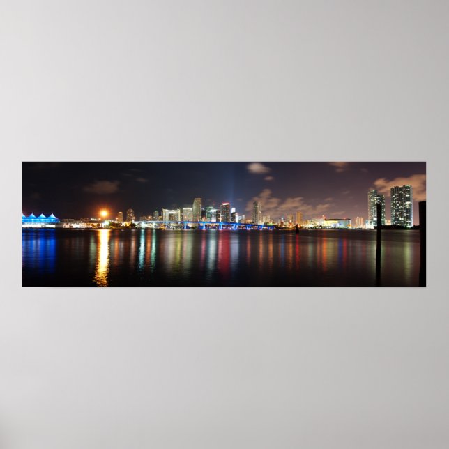 Miami night panorama - Poster (Front)