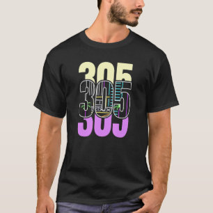 Miami Nightlife In The 305 Retro Design T-Shirt
