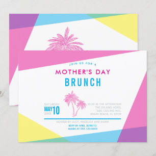 Miami Nights Mother's Day Brunch Invitation