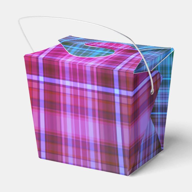 Miami Nights Plaid Favour Box (Back Side)