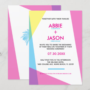 Miami Nights Wedding Invitation