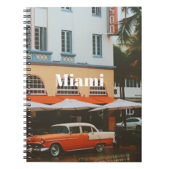 Miami Ocean Drive  Travel Souvenir Notebook (Front)