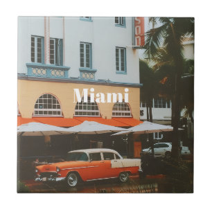 Miami Ocean Drive Travel Souvenir Tile