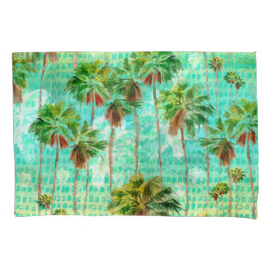 Miami Palms: Watercolor Tropical Seamless Pillowcase