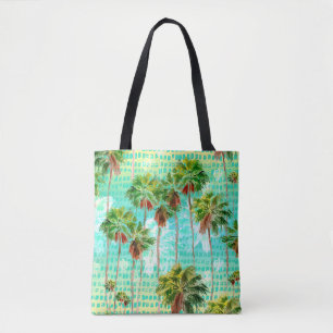 Miami Palms: Watercolor Tropical Seamless Tote Bag