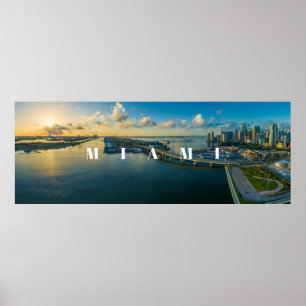 Miami Panorama Photo Poster