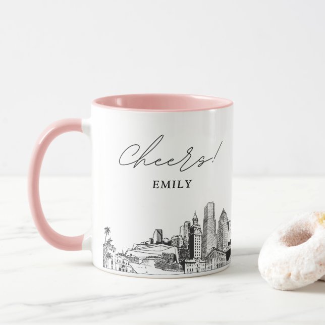 Miami Personalised Wedding Coffee Mug (With Donut)