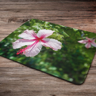 Miami Pink Hibiscus Tropical Flower Bloom Mouse Mat