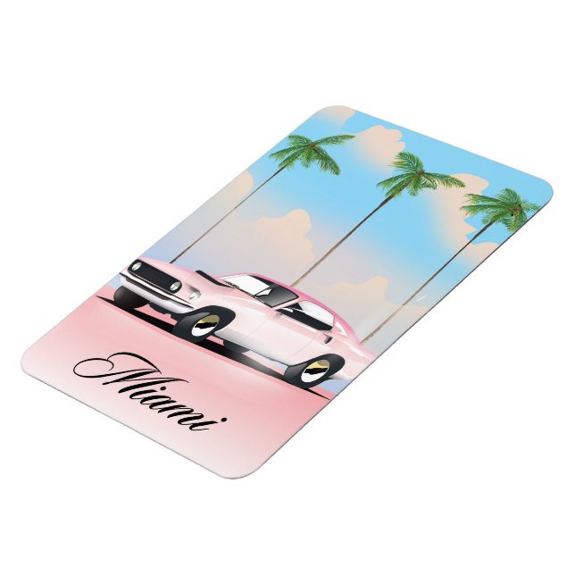Miami Pink Sunset Magnet (Left Side)
